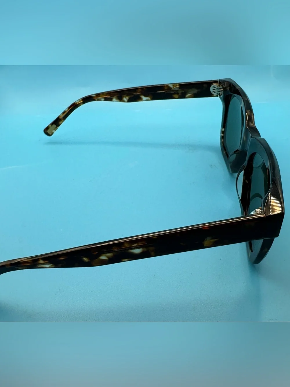 RAEN Gilman Tortoise Frame Sunglasses with Green Lenses